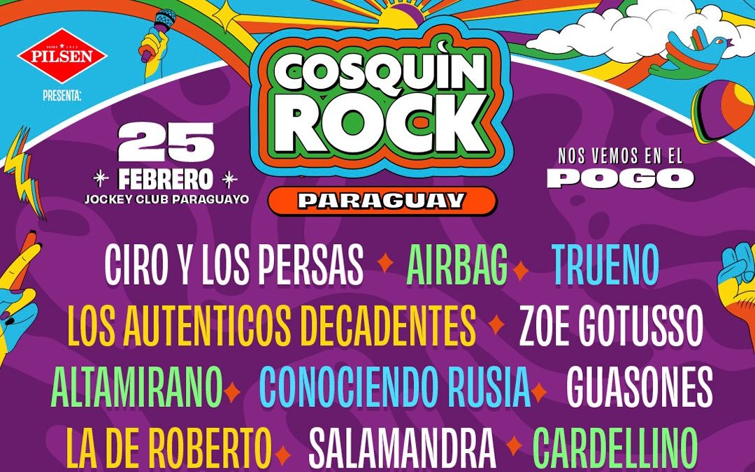 ¡Vuelve el Cosquín Rock a Paraguay!: Conocé la grilla completa