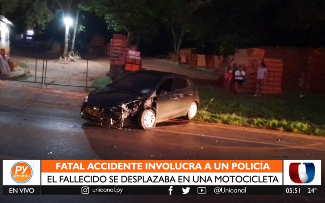 Oficial de Policía protagoniza accidente fatal