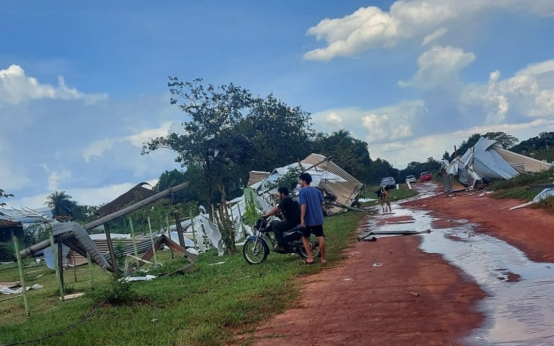Fuerte temporal causó destrozos en Caaguazú