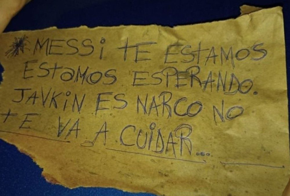 Lanzan amenaza a Messi en ataque a supermercado de su esposa