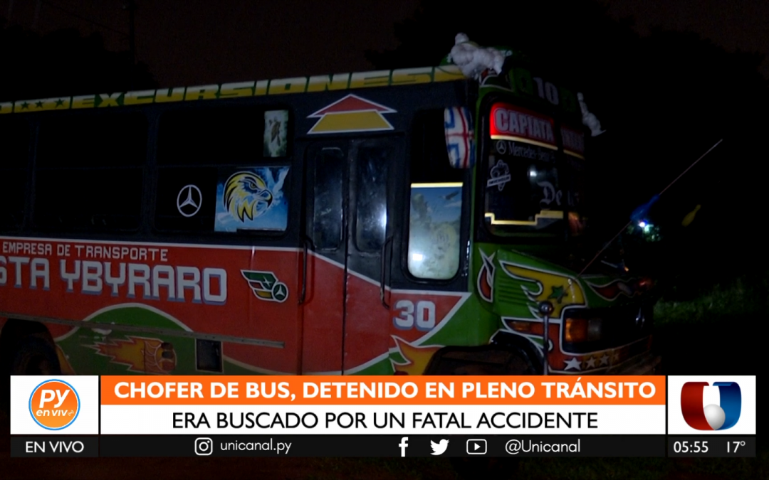 Chofer del transporte público, buscado por causar accidente fatal, es detenido