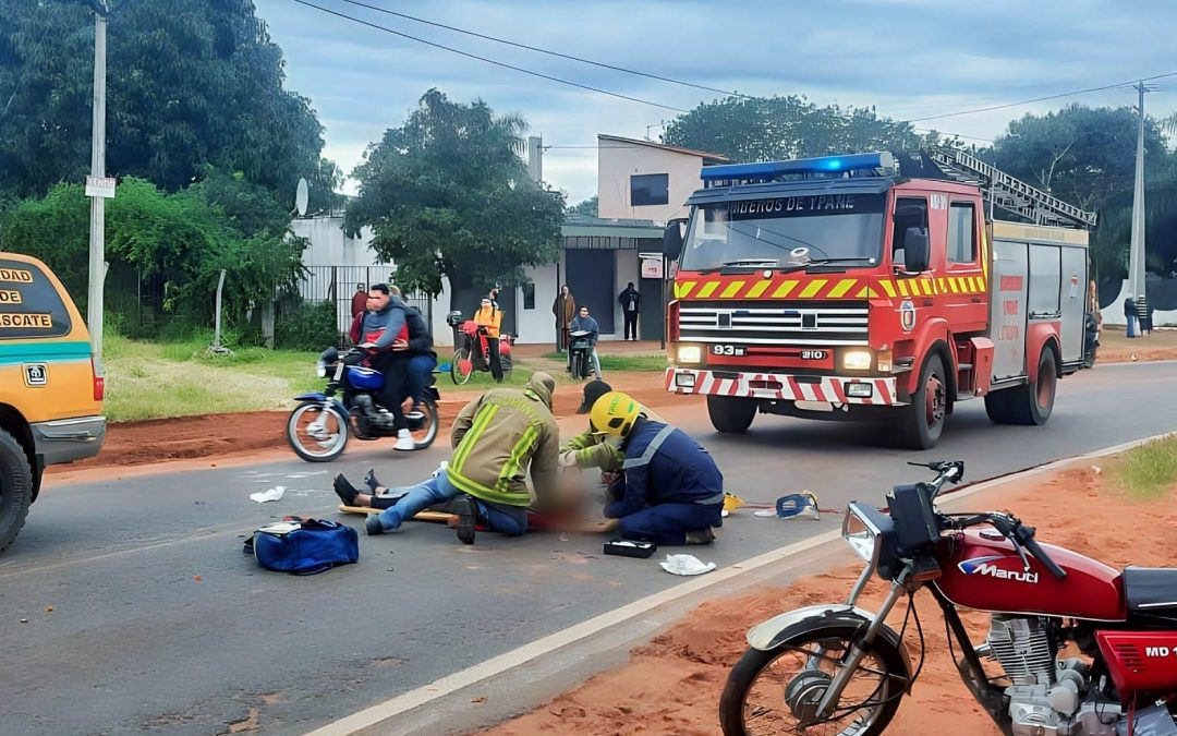 Ypané: Joven motociclista muere arrollado por un camión cisterna