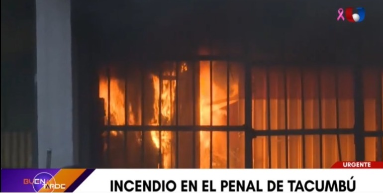 Internos provocan incendio en la cárcel de Tacumbú