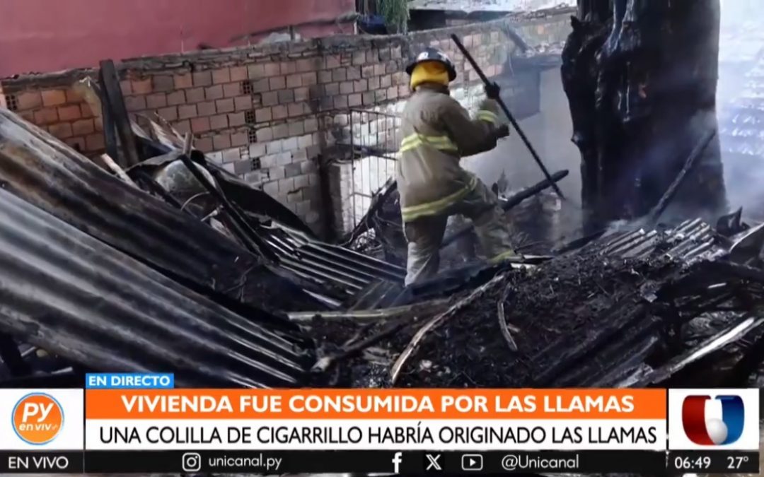 Incendio consumió una precaria vivienda en la Chacarita