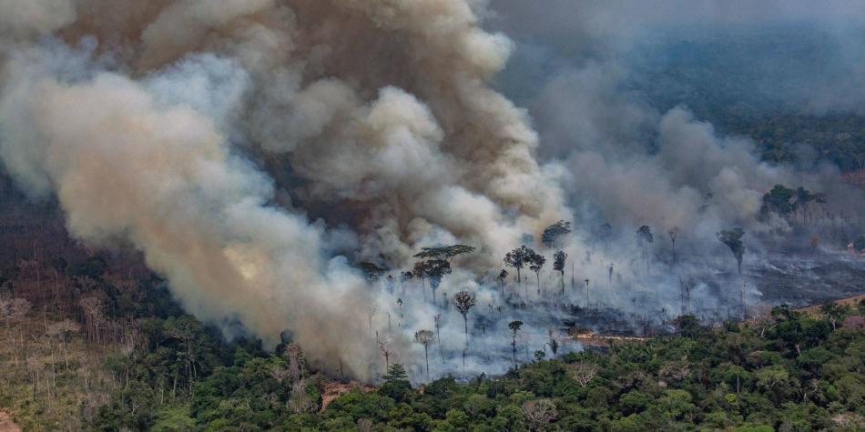 Registran récord de incendios forestales en la Amazonía brasileña