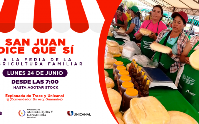 ¡Invitan a San Juan Ára en Feria de Agricultura Familiar en Unicanal!