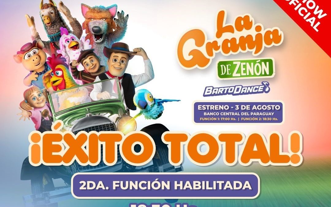 ¡Anuncian nueva función para el show de “La Granja de Zenón” en Paraguay!