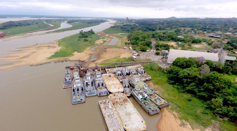 Alerta en Paraguay por crítico nivel del río que pone en riesgo la navegabilidad