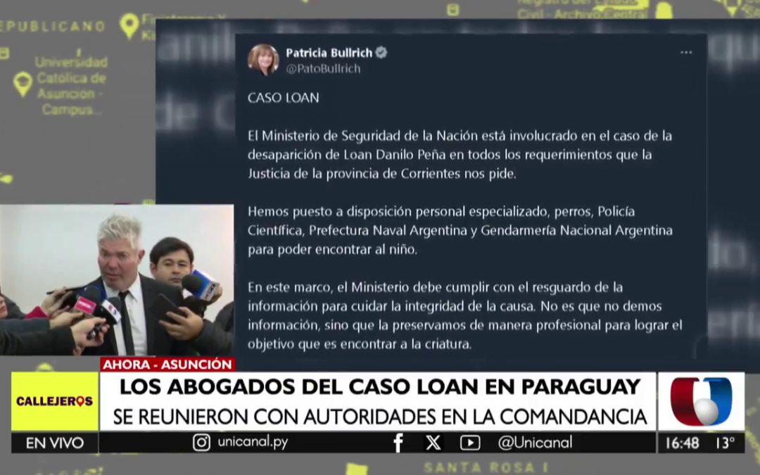 “Fue muy nutritiva esta reunión con el comandante de la Policía”, aseguró Burlando por caso Loan