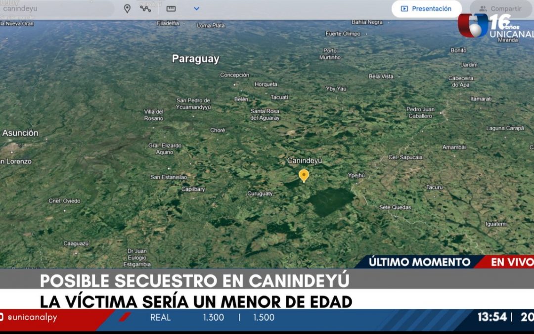 Canindeyú: reportan supuesto secuestro de un niño