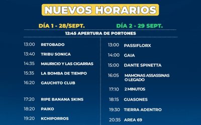 Reciclarte anunció los nuevos horarios para los shows de ambos días