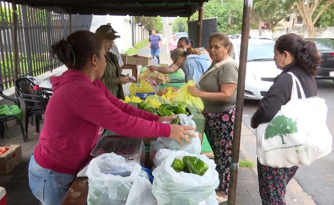 Exitosa feria de frutihortícolas frente a Unicanal