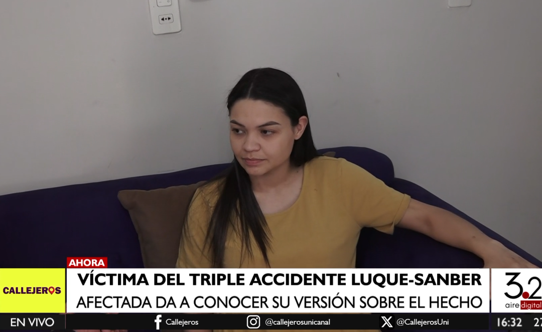 Accidente Luque-Sanber: afectada da a conocer su versión sobre el hecho