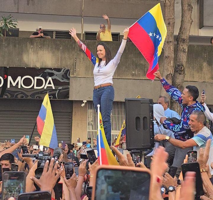 Tensión en Venezuela: María Corina Machado fue secuestrada por el régimen de Maduro