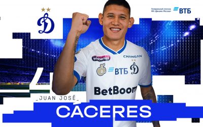 El defensor Juan Cáceres es nuevo jugador del Dinamo Moscú de Rusia