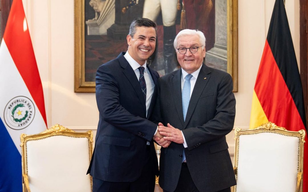 Santiago Peña recibió al presidente de Alemania en el Palacio de Gobierno