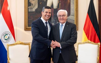 Santiago Peña recibió al presidente de Alemania en el Palacio de Gobierno 