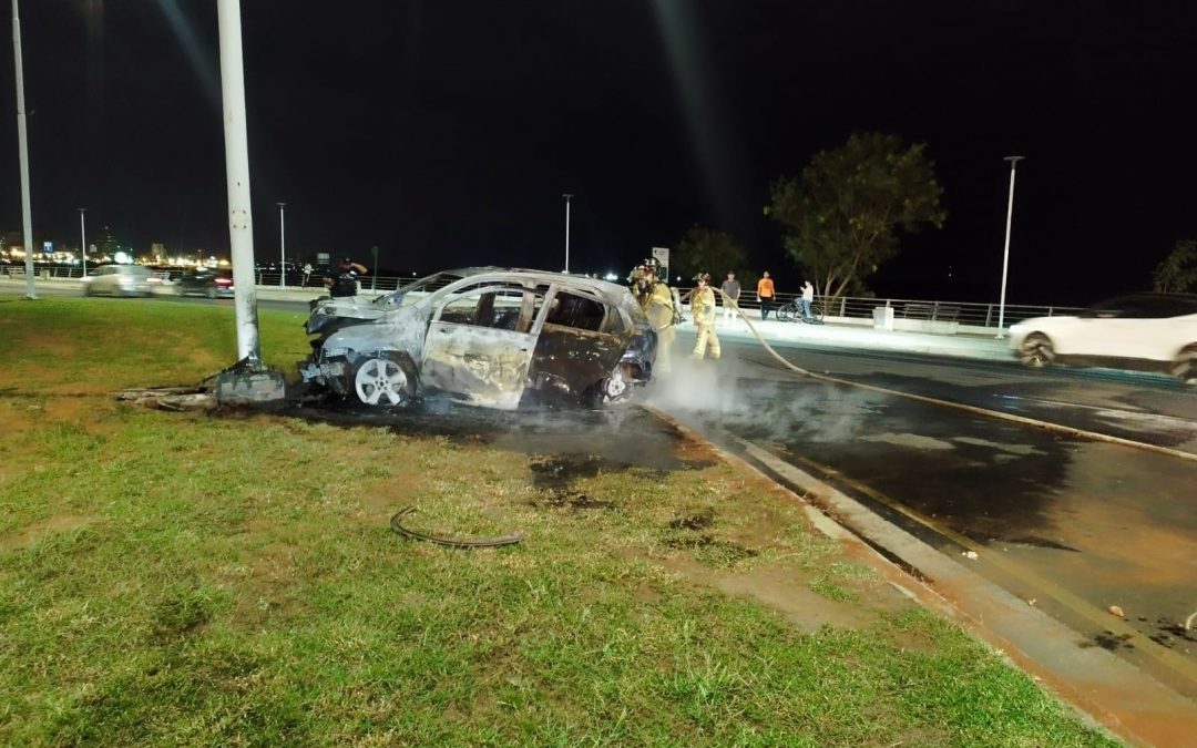 Choque e incendio en la Costanera: conductor dio positivo al alcotest