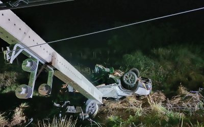 Violento choque contra una columna deja un fallecido y un herido en Villa Oliva