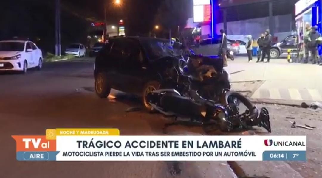 Accidente de tránsito en Lambaré se cobra la vida de un adolescente