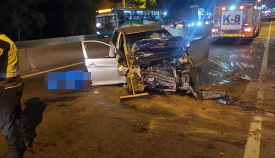Conductor muere tras chocar contra muro en Capiatá