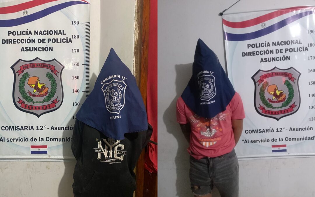 Detienen a pareja de motoasaltantes en Asunción
