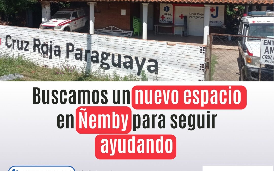 La Cruz Roja filial Ñemby necesita un nuevo espacio para seguir ayudando