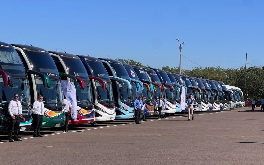 Gobierno presentó nuevos buses para modernizar el transporte terrestre