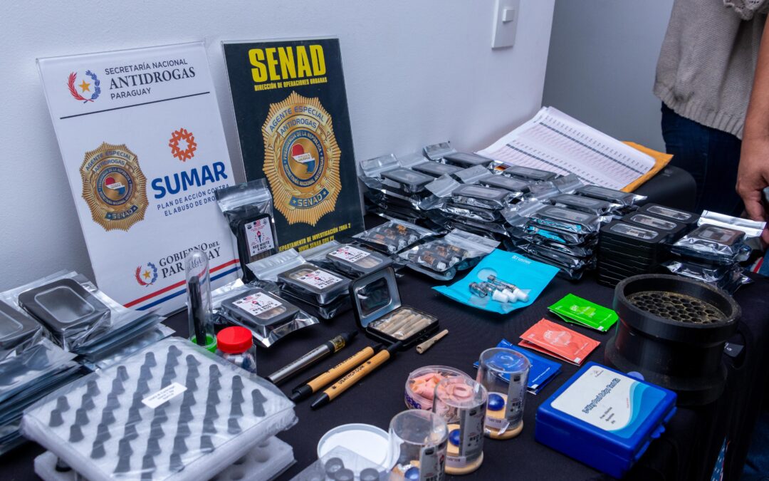 Desbaratan laboratorio de aceite de cannabis y cigarrillos de marihuana en Luque