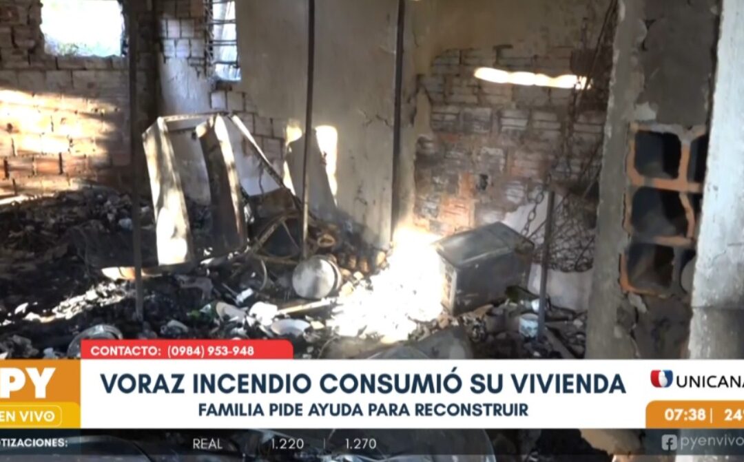 Tras perderlo todo en incendio, familia pide ayuda a la ciudadanía