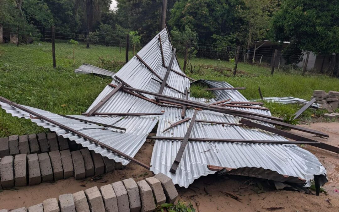 Intenso temporal causó destrozos en Humaitá