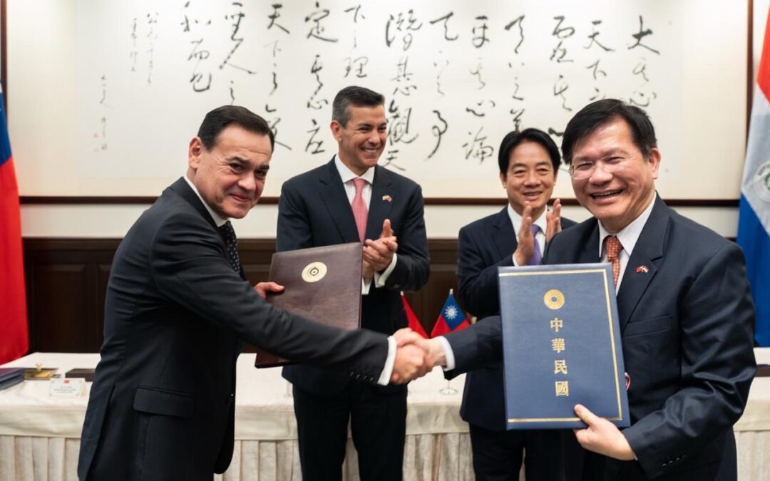 Paraguay y Taiwán firmaron acuerdos de cooperación en tecnología, seguridad, comercio y justicia