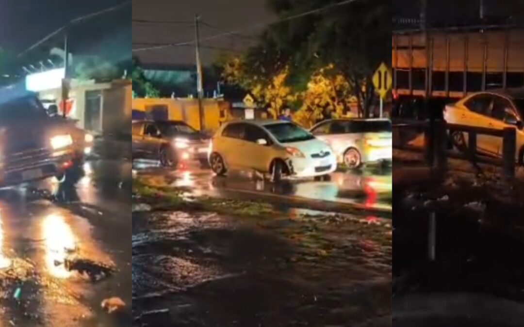 Varios vehículos caen en enorme bache sobre un puente en Luque