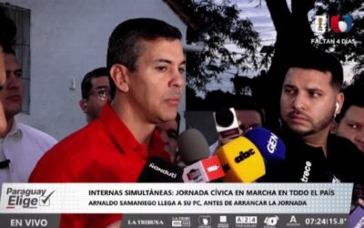 Santiago Peña ya depositó su voto en Asunción: “Es una fiesta de la democracia”