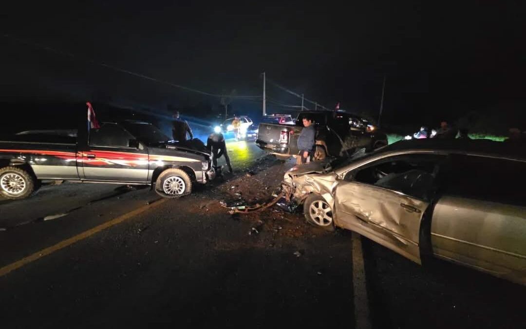 Conductor ebrio ocasiona cuádruple choque en Ypané