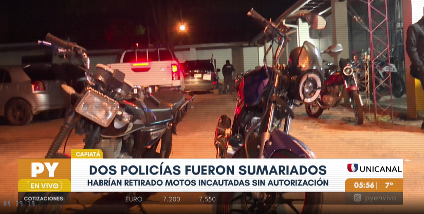 Detienen a jóvenes policías que intentaron adueñarse de motocicletas incautadas