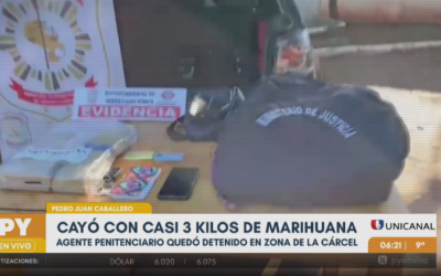 Cae agente penitenciario con marihuana prensada en su poder