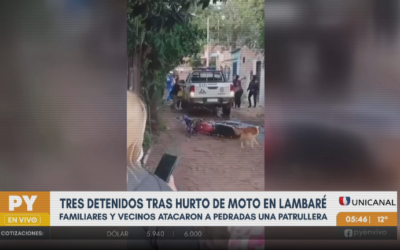 Lambaré: Pobladores intentaron impedir la detención de tres supuestos robamotos