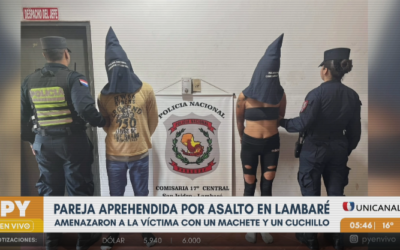 Una pareja cayó luego de asaltar a un hombre en Lambaré