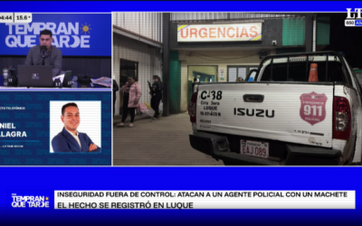 Policía fue agredido con un machete en un procedimiento contra violencia familiar
